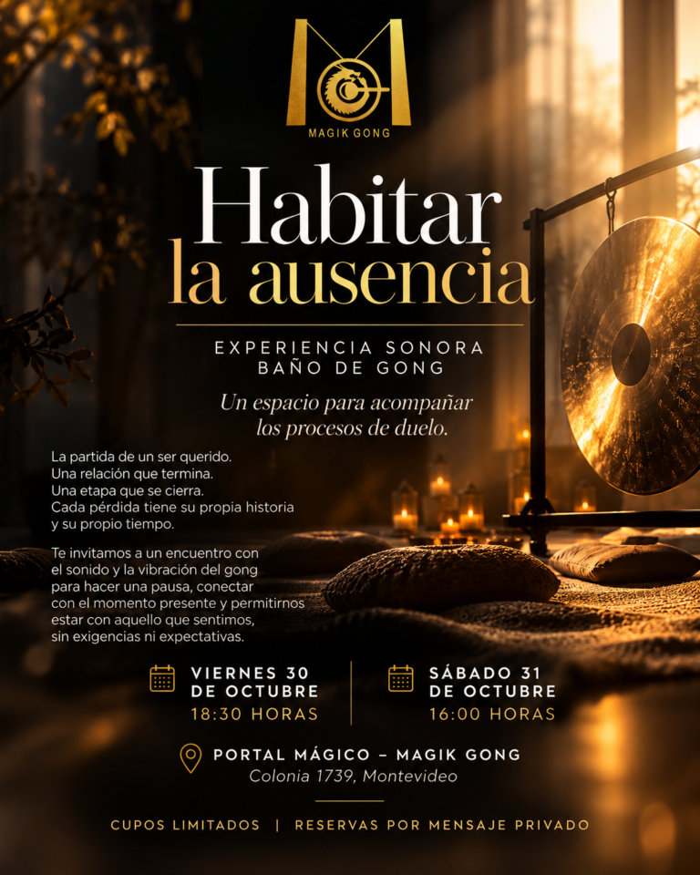 Habitar la ausencia – Baño de Gong